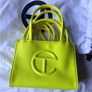 Telfar Small Shopping Bag in Highlighter Yellow